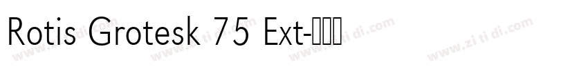 Rotis Grotesk 75 Ext字体转换 Rotis Grotesk 75 Ext字体转换